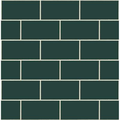 NextWall Retro Subway Tile Peel and Stick Wallpaper