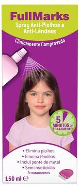 Fullmarks Spray Tratamento Anti-Piolhos e Anti-Lêndeas 150 ml