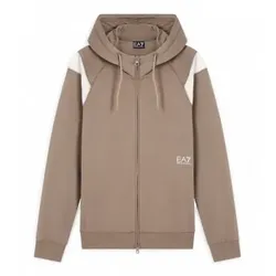 EA7 für Herren. 7M001278_AF12681 Core Identity Sweatshirt beige (L), Lässig, Sportlich, Baumwolle, Sportbekleidung, Multisport