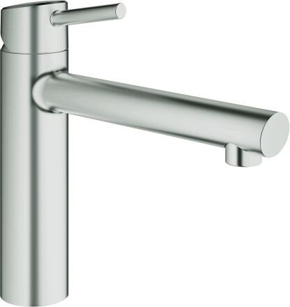 Grohe mitigeur d' Concetto match0 Concetto bec moyen-haut, supersteel