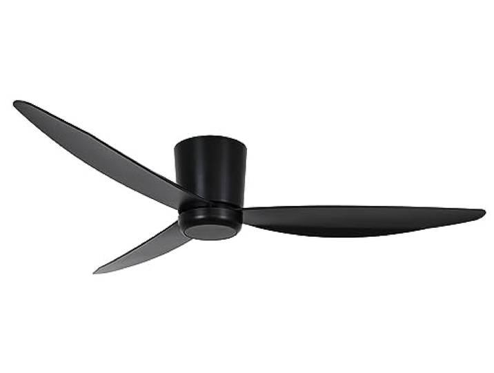LUCCI AIR Array Deckenventilator mit 3 Flügeln, 6 Geschwindigkeiten und 137 cm Durchmesser, sehr leise und sparsam incl. Fernbedienung und Leuchtmittel (Schwarz)
