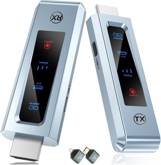 Kabelloser HDMI-Sender und -Empfänger, 4K/1080p, Reichweite 30 m, 2,4G/5G, Plug & Play für die Übertragung von Video und Audio von Laptop oder PC zu HDTV