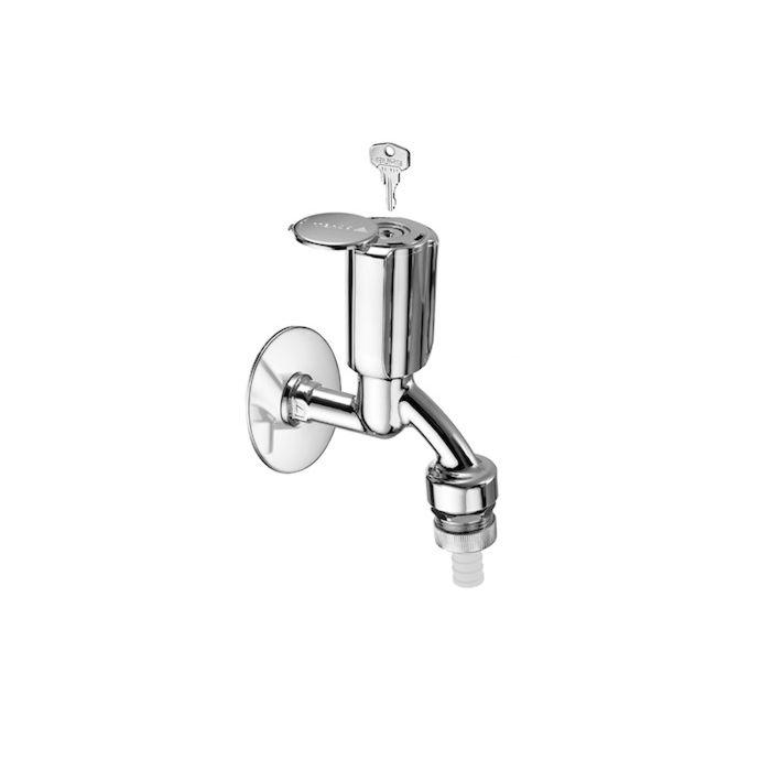 Schell Secur Auslaufventil 033520699 G 1/2 AG, verchromt, Griff abschließbar