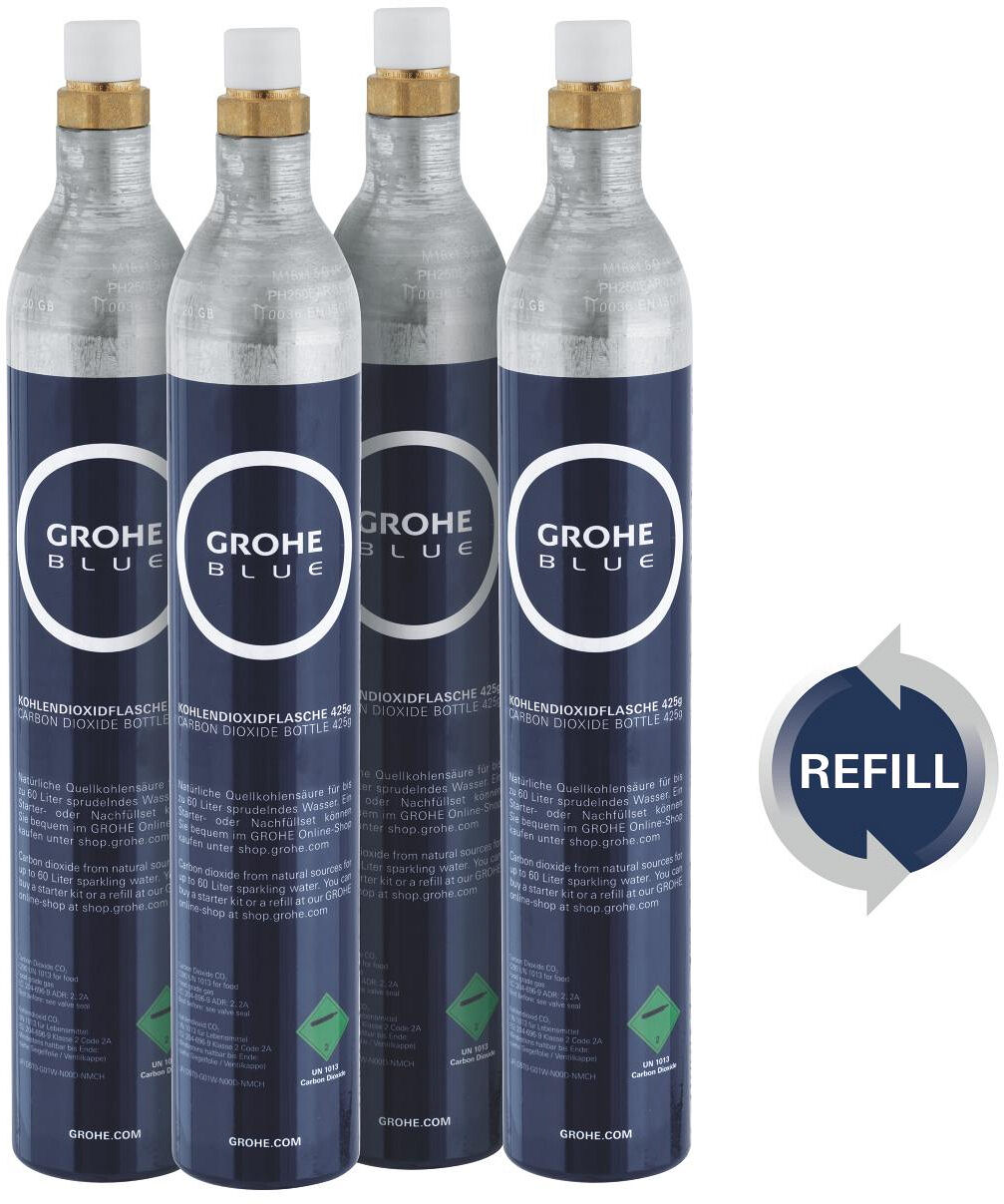 Grohe Blue - RICARICA bombola CO2 da 425 g (4 PEZZI) - 40687000