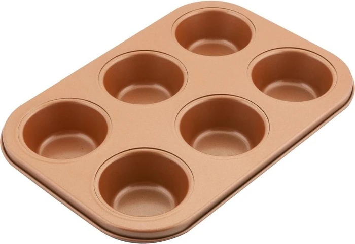 LAMART Muffinform für 6 Muffins 26,5x18cm COPPER LT3091, 6 Stk