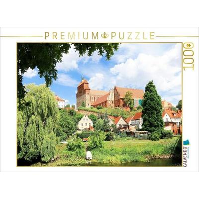 CALVENDO Puzzle Havelberg, Blick über die Havel zum Dom St. Marien | 1000 Teile Lege-Größe 64x48cm Foto-Puzzle für glückliche Stunden