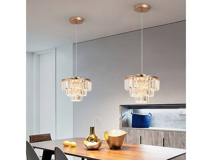 VETRULUS luxe Lustre en cristal Lustre Design or moderne Led plafonnier salon chambre lampe suspendue luminaire