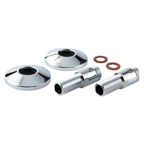 Roth Verbinder gerade mit Absperrung 90 mm 3/4-1/2 mit Rosette (728257033)