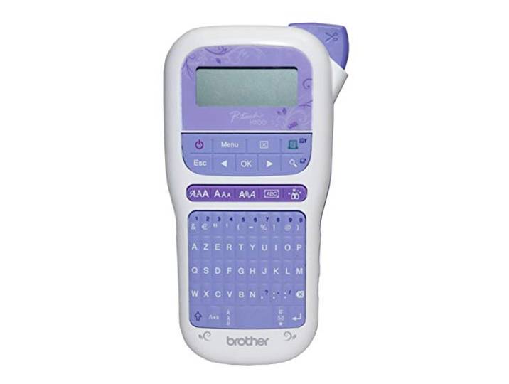 Brother PT-H200 - Etiqueteuse Portable pour Travaux Créatifs et Organisation à la Maison - Livré avec 1 Ruban TZe 12 mm Or/Blanc (4m de long)