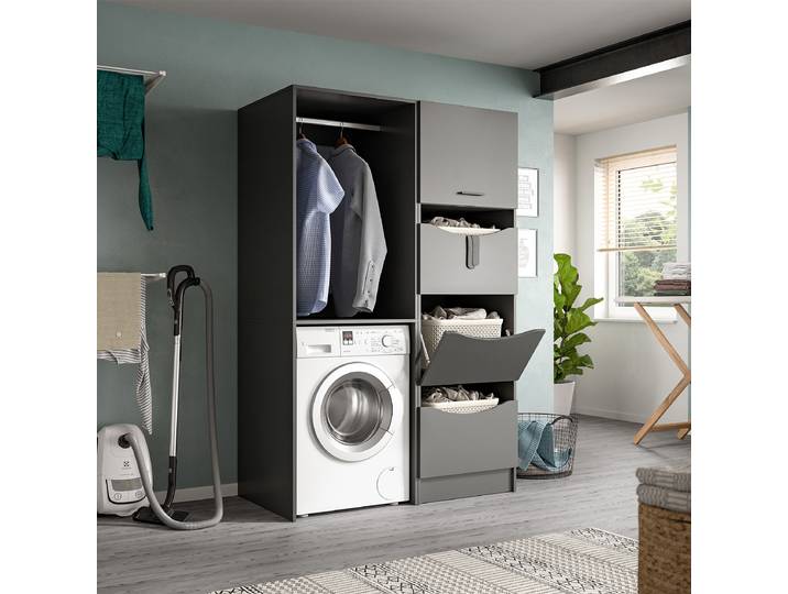 Kit de transformation Lave-linge K 126 x 195 x 68cm Gris/Anthracite