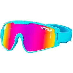 Pit Viper, Unisex, Sportbrille, The Gobby Baby Vipes Pink (blau-pink, Pink), Pink, Mehrfarbig
