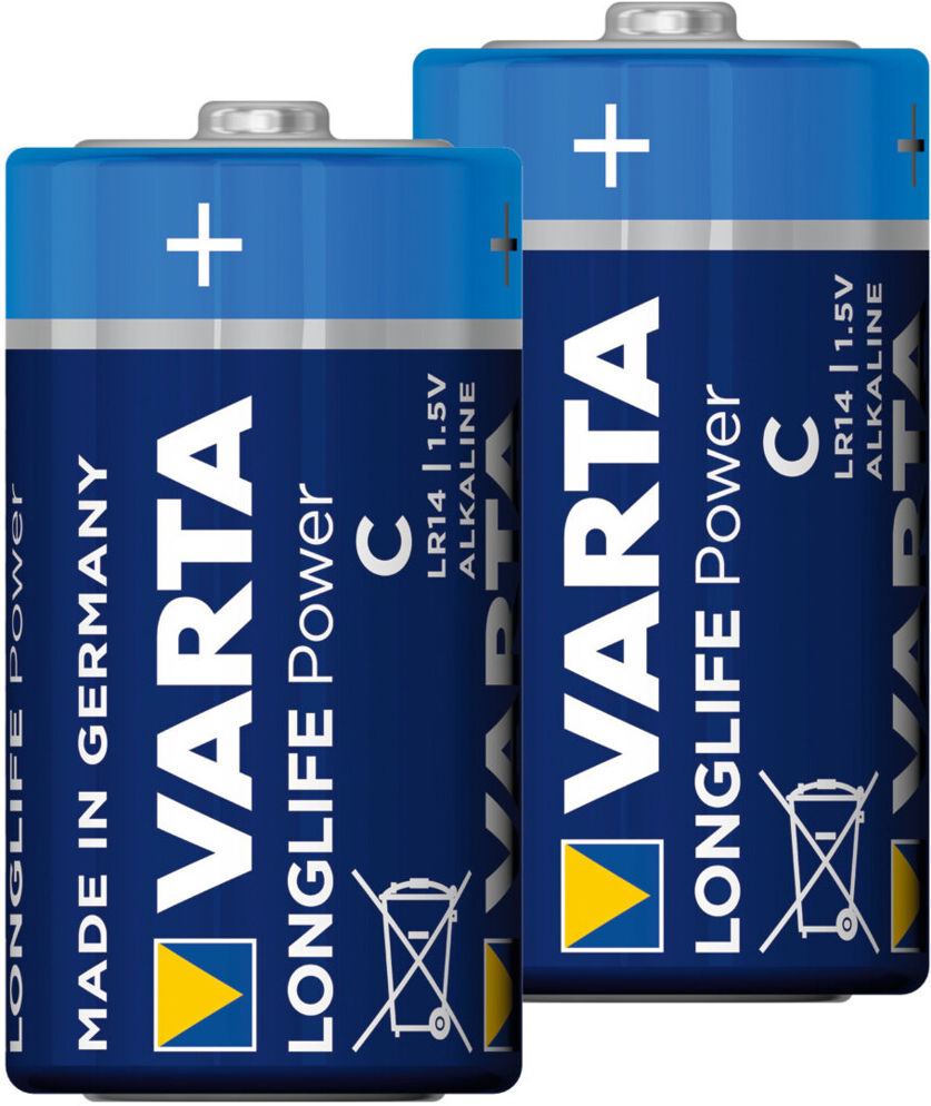 Varta Alkali-Mangan Batterien, Internationale Baugröße: LR14 (04914110412)