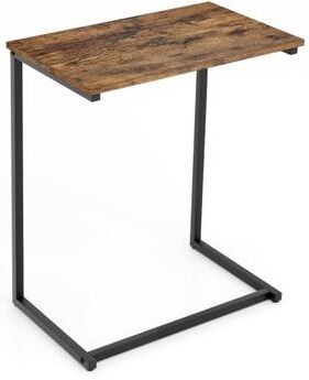 Costway C-shaped Industrial End Table with Metal Frame