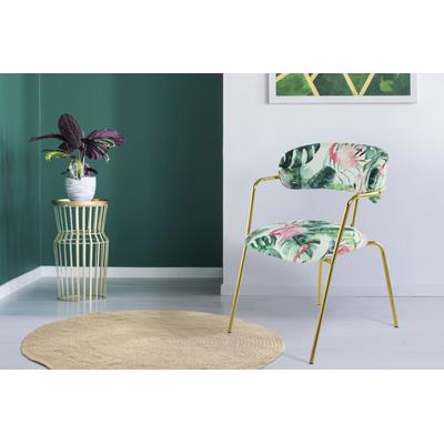 Stuhl KAYOOM "Forest 425 2er-Set, samtweicher Bezug mit hohem Sitzkomfort", grün (multi, grün, gold, multi, grün), B:58cm H:79cm T:61cm, Polyester, Stühle, Stuhl, elegant, gute Stabilität durch hochwertige Verarbeitung