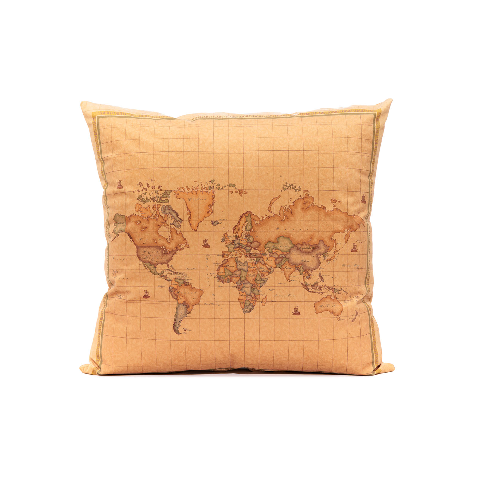 Cuscino d'arredo in Velluto Geo Classic World CM. 50X50 Alviero Martini 1A Classe Geo Caleffi