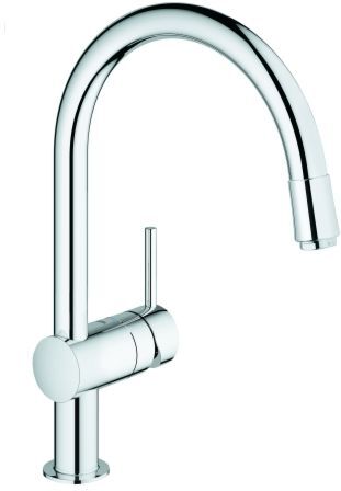 Grohe Minta Küchenarmatur 32918000 chrom, ausziehbarer Mousseurauslauf