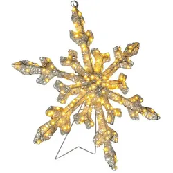 Konstsmide, LED Weihnachtsdeko, 4413-803 Weihnachtsdeko, sonstige Schneeflocke Bernstein LED Weiss