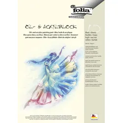 folia für Öl- und Acrylfarben Zeichenblock DIN A4 10 Blatt