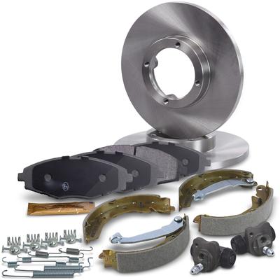 Bestprice Komplettset Bremsscheiben+Bremsbeläge Vorne+Hinten [Hersteller-Nr. 10604989] für Chevrolet, Daewoo