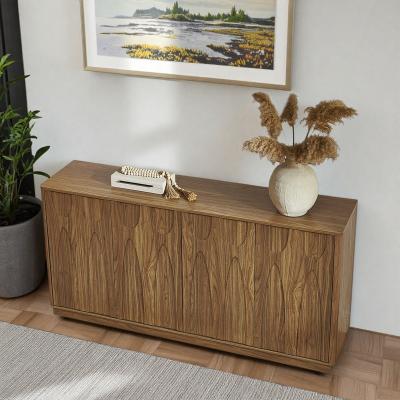 ZWYO HOSIMU "64"" Modern Storage Sideboard Cabinet with Unique Magnetic Doors and and Adjustable Shelves for Living Room, Entryway"