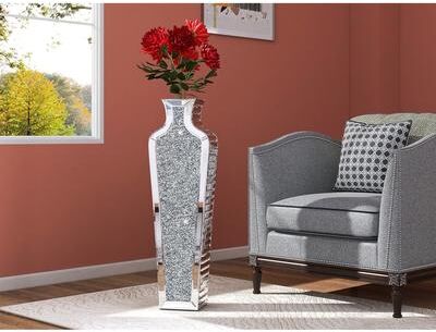 SHYFOY Tall Crushed Diamond Floor Vase