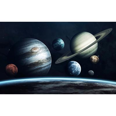 Fototapete PAPERMOON "Planeten", bunt, B:5m L:2,8m, Vlies, Tapeten