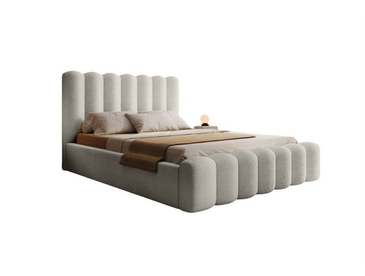 Fun Möbel Polsterbett Bett MACON in Stoff Ascot / Speed Versand (Mit oder ohne Matratze), Speed Versand