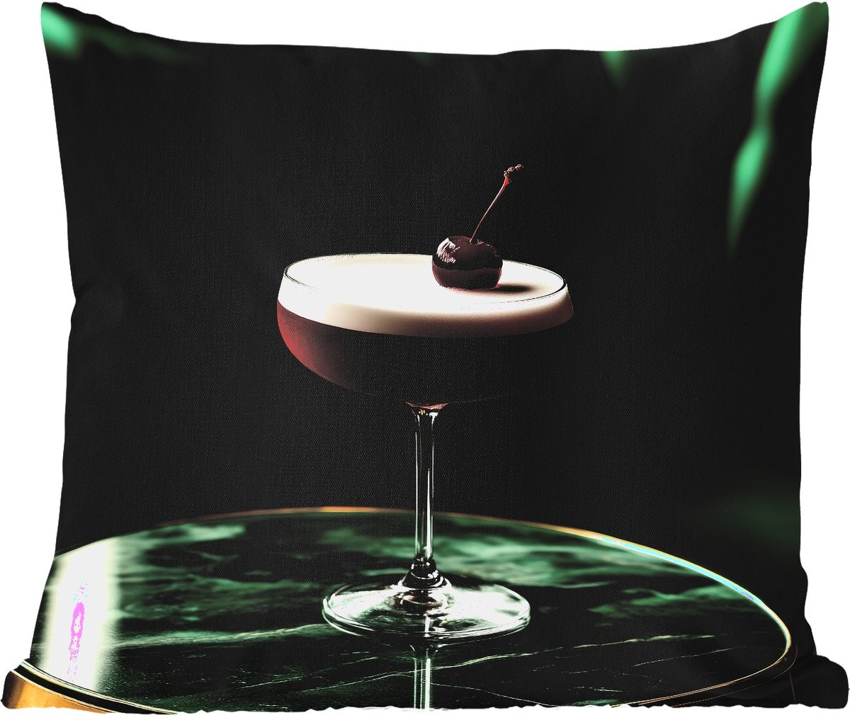 Weerbestendig Buitenkussen Cocktail Kers Rood Marmer 45 x 45 cm