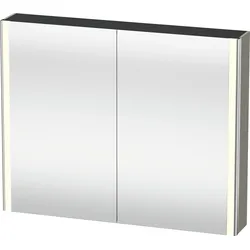 Duravit XSquare Spiegelschrank mit LED- Beleuchtung, 1000x800x155mm, XS7113092920000, Farbe: Steingrau Seidenmatt Lack