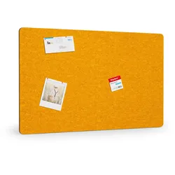 Akustische Pinnwand 120x80 cm, runde Ecken, orange