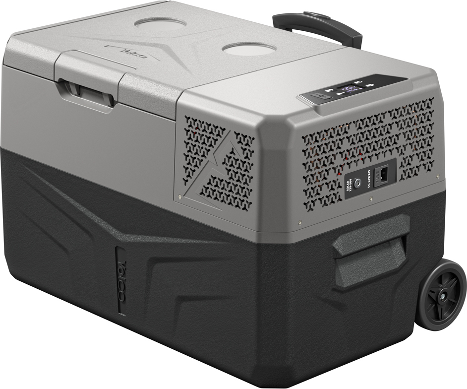 Yolco BCX30 Grey Elektrische Kompressor-Kühlbox, App Steuerung per Bluetooth, 12/24 V und 230 V, für Auto, LKW, Boot, Camping Kühlschrank