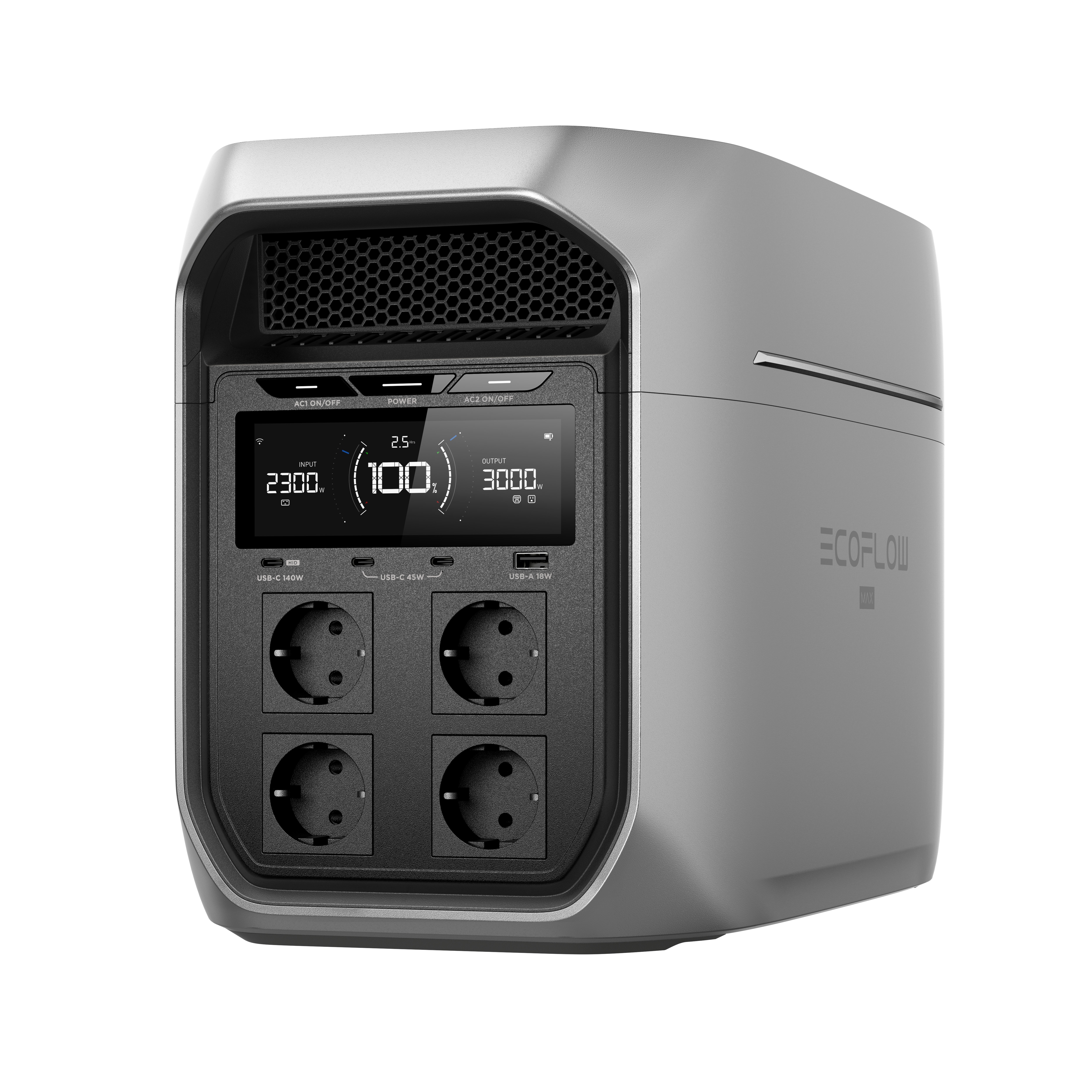 ECOFLOW Delta 3 Max Plus Portable Power Station 2048Wh, 3000w (0% MwSt. gem. § 12 Abs. 3 UStG)