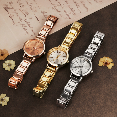 Youfap Market Fashion Gold Color Lightweight Bracelet Quartz Wristwatch Luxury Women Watches Simple Dial Hollow Strap For Ladies gold