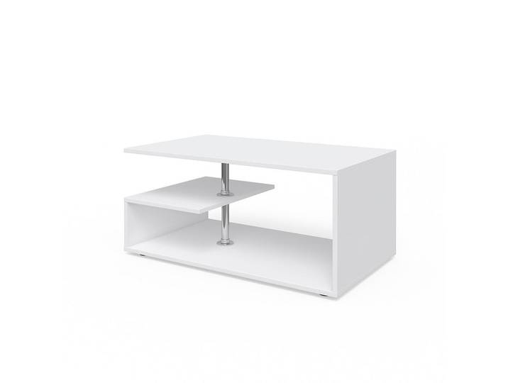 Vicco Couchtisch Guillermo Weiß 91 x 52.6 cm, 3 Fächer, Rechteckig,Rechteckig, 91x41x52.6 cm, Wohnzimmer, Wohnzimmertische, Couchtische