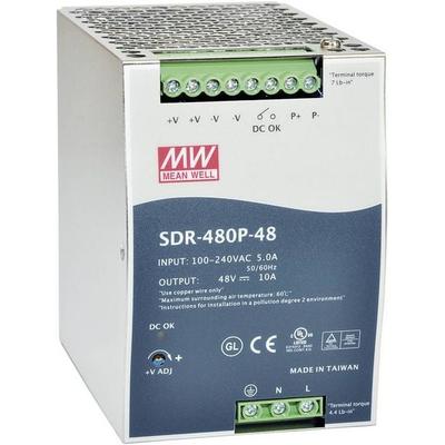 MEAN WELL SDR-480P-24 Hutschienen-Netzteil (DIN-Rail) 24 V/DC 20 A 480 W Anzahl Ausgänge:1 x Inhalt 1 St.