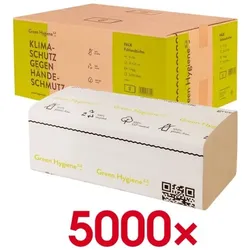 Green Hygiene Falthandtücher »Falk« Z-Falz 5000 Stück beige, 25 cm
