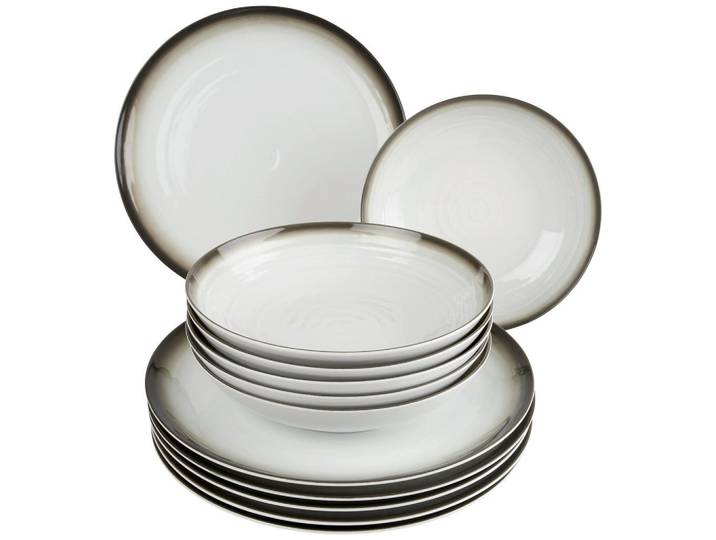 Seltmann Weiden Tafelservice Terra, Braun, Beige, Keramik, 12-teilig, Essen & Trinken, Geschirr, Geschirr-Sets, Tafelservice