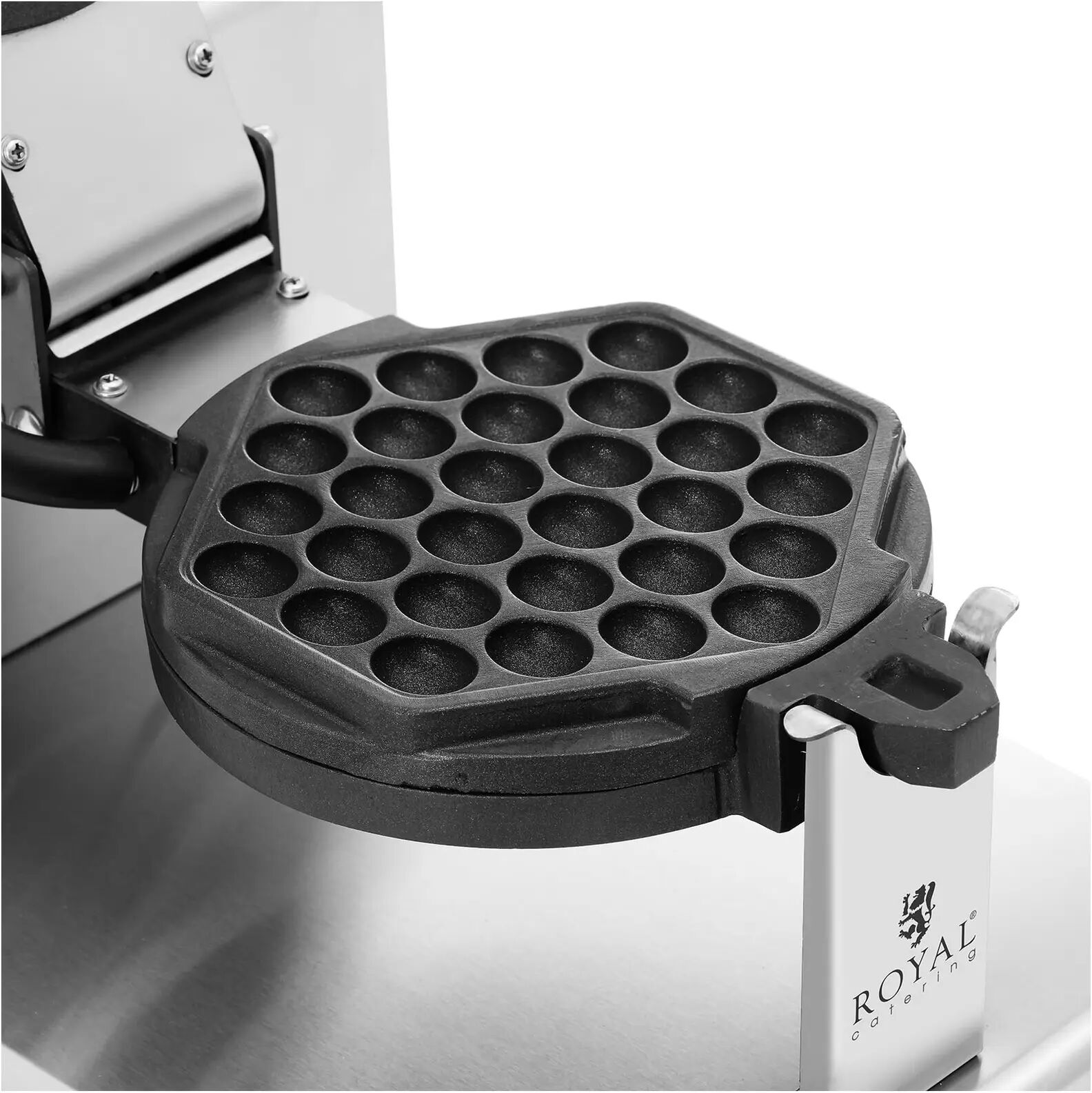 Bubble-Waffeleisen - rund - 1 große Waffel - 1200 W - Royal Catering RCWM-1200-R2