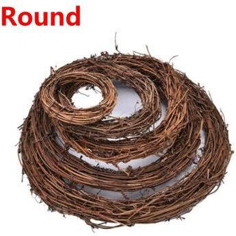 Inspired Finds EverJoy Christmas Artificial Wreath Handmade Wicker Vine Rattan Garland For Holiday, Home & Party Decoration (830CM) round 30cm