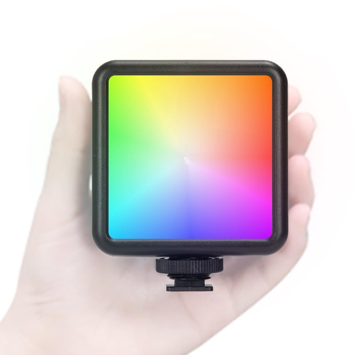 Azomor Draagbare RGB LED Videolamp voor Fotografie en Video-opnamen, Zwart