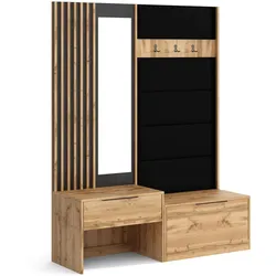 GARDEROBENSCHRANK ZENO 148/190/40 cm Modern Garderobe-Set Eichefarben