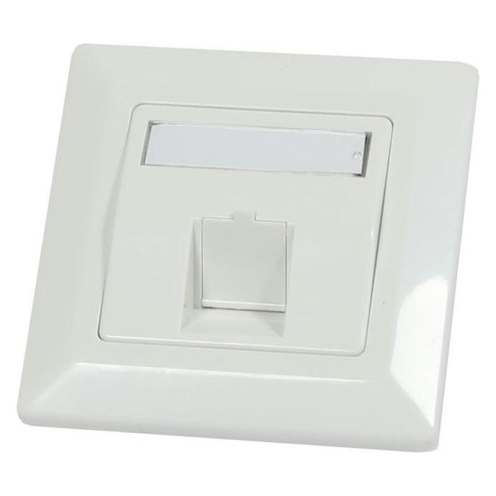 Synergy 21 Keystone, Modulträger, UP Dosen für 1xTP-Modul, Reinweiss, Eckiger Aussenrahmen (S216322V2)