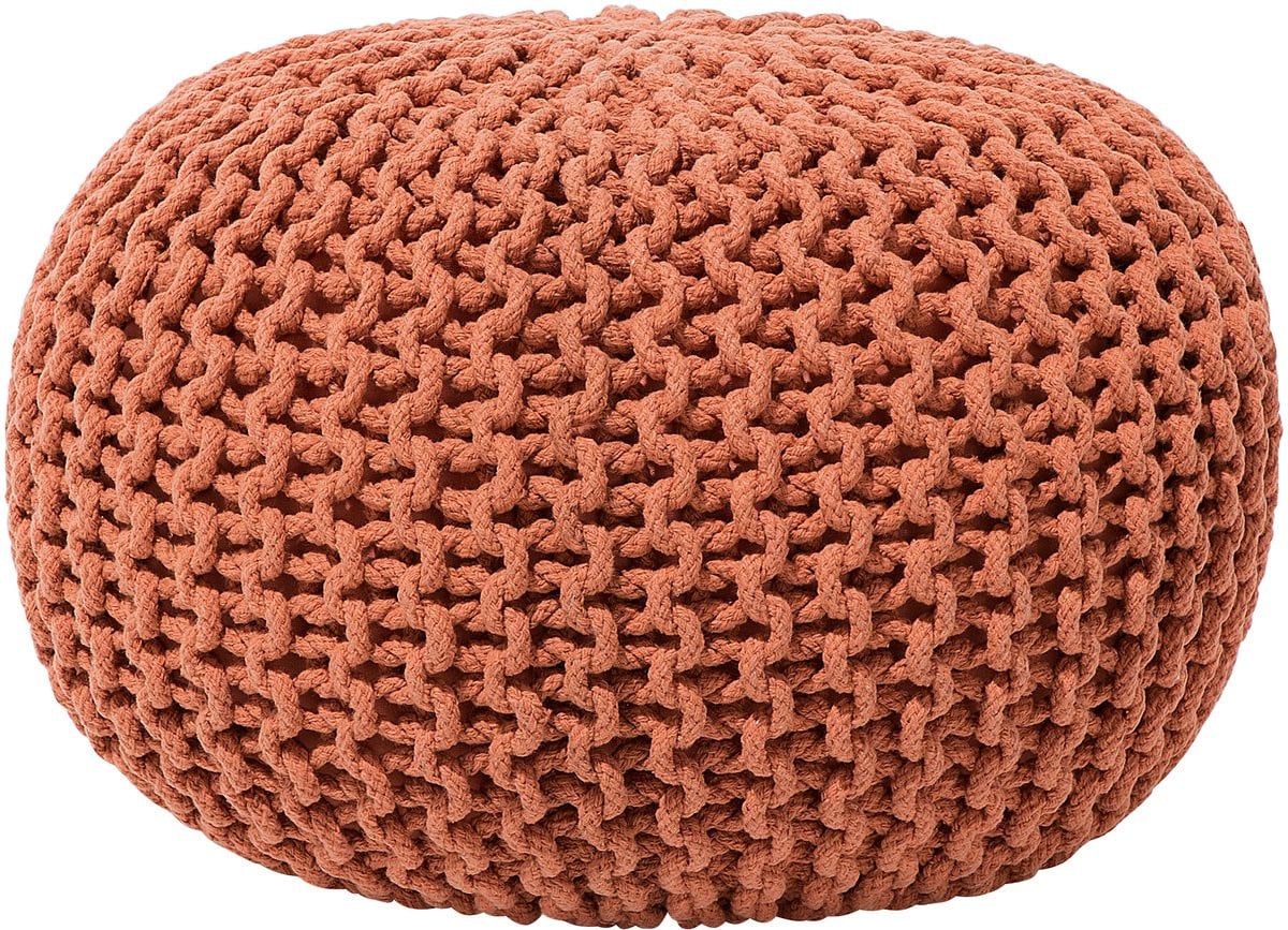 Beliani Soft Body Poef - Gebreid Textiel - Voor Volwassenen