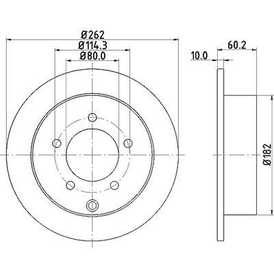 Hella Bremsscheibe [Hersteller-Nr. 8DD355119-181] für Mitsubishi