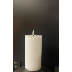 Piffany Uyuni LED Pillar Stumpenkerzen -  Nordic White H 15 cm