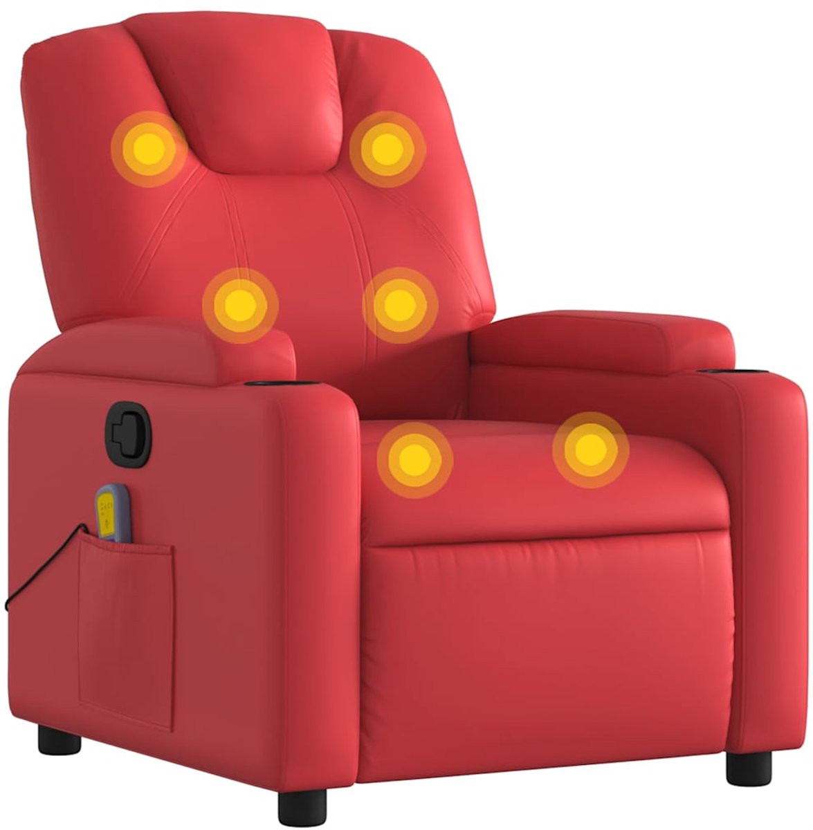 vidaXL Massagestoel - Verstelbare relax fauteuil - Kunstleer - Rood