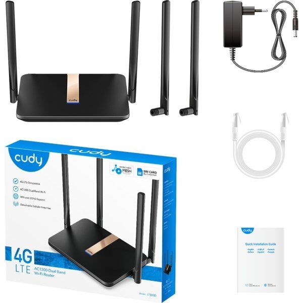 Cudy 4g Router Lt500d, Wf5, Ac1200