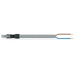 Wago 891-8992/206-203 konfektionierte Anschlussleitung,Eca,Stecker/offenes Ende,grau 8918992206203