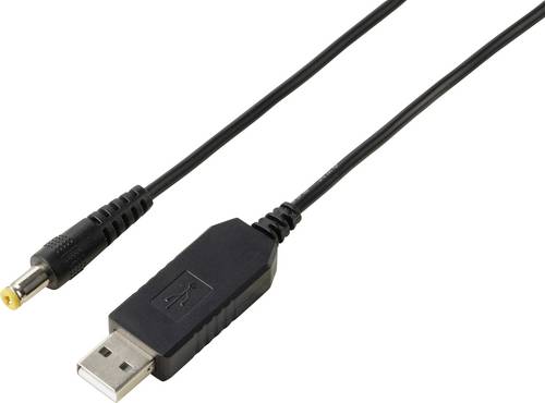VOLTCRAFT USB Spannungswandler Hohlstecker 5.5 x 2.1mm Black DC/DC Wandler, mit DC-Adapter