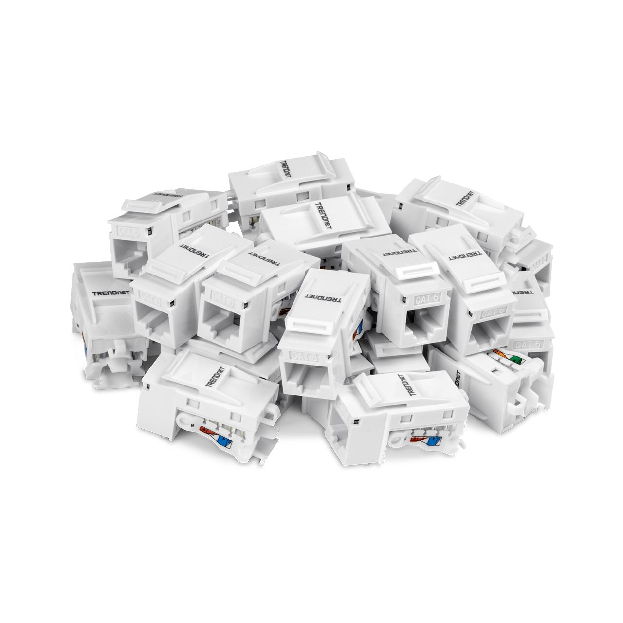 TrendNet Keystone-Buchsen 25er-Pack Cat6 werkzeuglos 90°